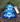 Photo Sapin de Noël artistique peint à la main en bleu Sapin de Noël artistique peint à la main en bleu