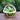 Photo Small wooden Easter basket and Easter eggs with green floral pattern Small wooden Easter basket and Easter eggs with green floral pattern