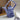 Photo Théière design en argile à motif bleu Théière design en argile à motif bleu