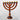 Photo Jewish candle holder menorah painted by hand Jewish candle holder menorah painted by hand