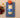Photo Décoration murale en bois bleu et blanc, vase suspendu à motif floral Décoration murale en bois bleu et blanc, vase suspendu à motif floral