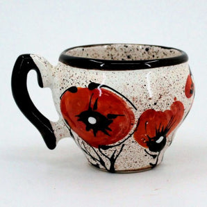 Ceramic mug "Poppy in the snow"