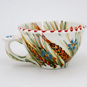 Pottery cup with spikelets, painted