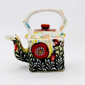 Original ceramic teapot "Poppies"