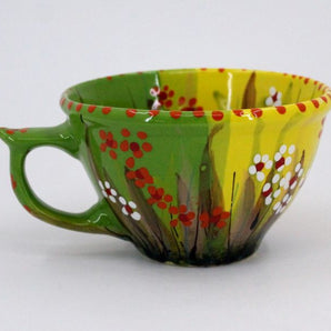 Colorful ceramic cup (53) hand painted