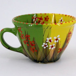 Colorful ceramic cup (53) hand painted