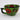 Green ceramic teacup with poppies