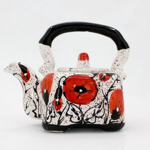 Ceramic teapot "Poppy in the snow"