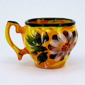 Colorful ceramic cup hand painted