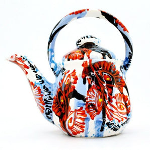 Hand-painted teapot - Abstraction