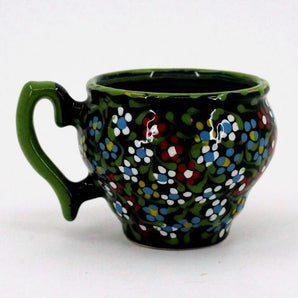 Beautiful ceramic coffee mugs with small flowers