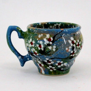 Blue ceramic coffee mug