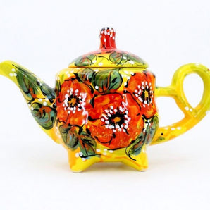 Design teapot made of clay (61), hand-painted