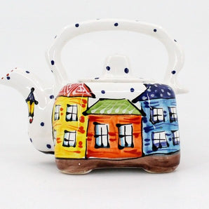 Colorful ceramic teapot (68), handmade