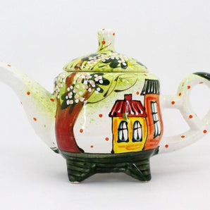 Handmade clay teapot "Spring City"