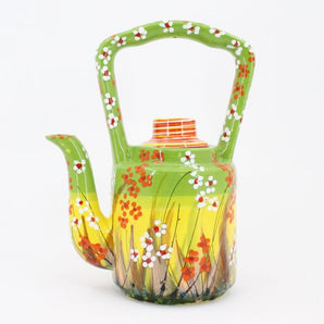 Original ceramic teapot hand painted