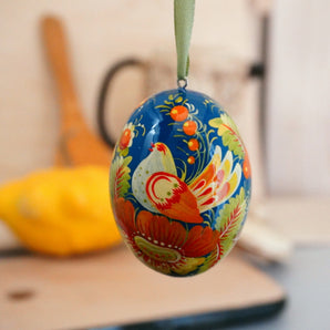 Bemaltes holz Osterei zum Aufhängen, Ukrainische Pysanky