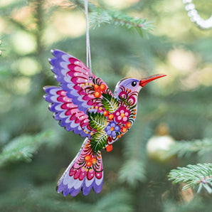 Décoration de Noël traditionnelle oiseau colibri