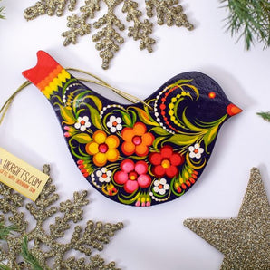 Beautiful Christmas ornaments Bird hand painted