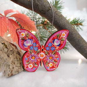 Butterfly ornament, handpainted in Ukraine