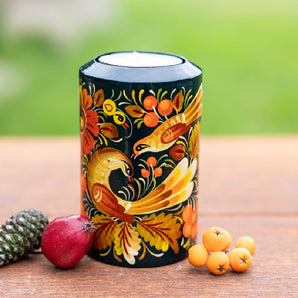 Bougeoir décoratif avec peinture ukrainienne