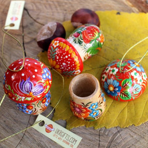 Fly agaric Christmas ornament and small box for gifts, handmade