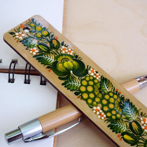 Nice wooden Bookmark, hand painted in ukrainian style