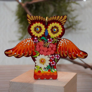 Owl Christmas ornament, gift idea for owl lovers, hand painted