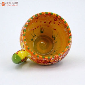 Original ceramic cup, hand-painted, autumn natural