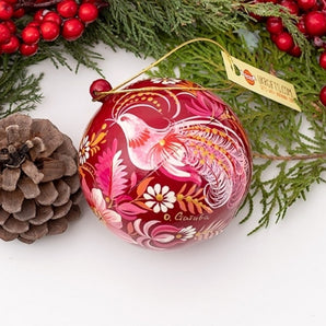 Hand painted Christmas balls made of wood