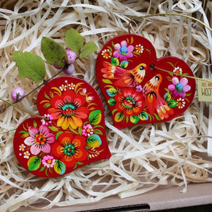 Kleinen roten Herzen aus Holz, Valentinstag Geschenk -Glücksbringer im Auto, Schmuckanhänger für zu Hause