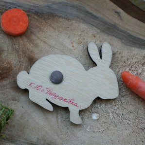 Rabbit funny magnet hand painted easter gift