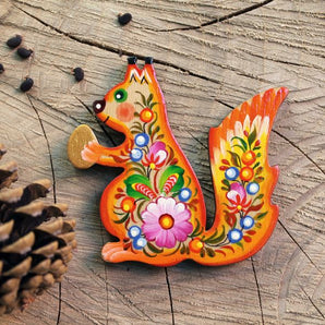 Squirrel fridge magnet - handmade animals magnets