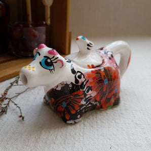 Beautiful little cow - hand-painted ceramic milk jug