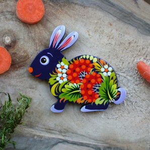 Schöner Osterhase Magnet, hangefertigt - kleines Geschenk