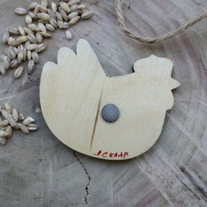 Fridge wooden magnet chicken