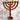 Jewish candle holder menorah painted by hand