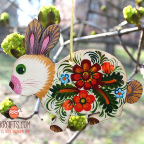 Easter rabbit ornament, bunny deco