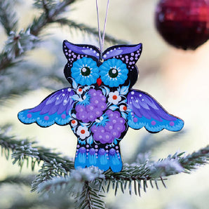 Handmade Christmas tree decoration owl