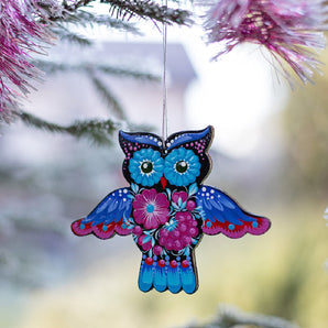 Handmade Christmas tree decoration owl