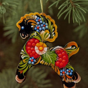 Traditional ukrainian painted Christmas ornaments Horse