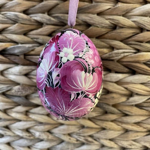 Painted Easter egg for hanging, made of wood