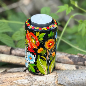 Bougeoir en bois avec le coq peint à la main - belle idée cadeau