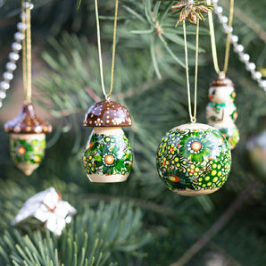 Baumschmuck Mini Set – 4 Hochwertige Kleine Holzfiguren