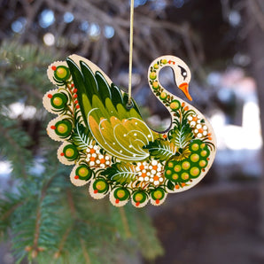 Swan Christmas ornament Ukrainian Handcrafted