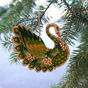 Swan Christmas ornament Ukrainian Handcrafted