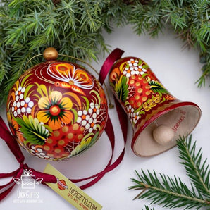 Nostalgic tree decorations - set, Christmas tree ball and bells