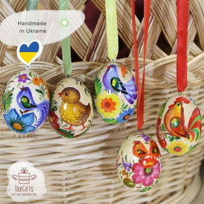 Mini Easter eggs - traditional Ukrainian painting -Pysanky