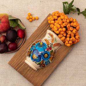 Décoration murale en bois pour la salle à manger, avec des fleurs bleues