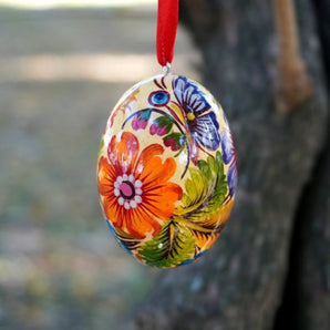 Pysanka - traditional Ukrainian Easter eggs to hang, homemade